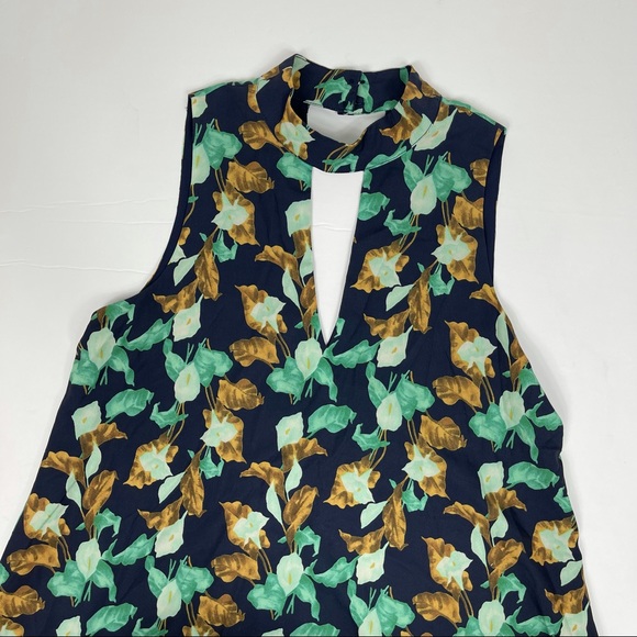 Lulus JOA‎ Shaded Garden Navy Blue Floral Swing Dress S - Picture 4 of 10